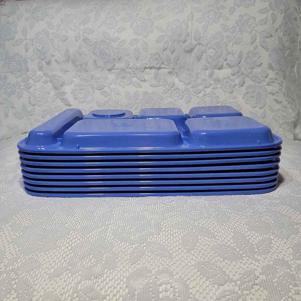 Set of 8 Melamine Ware 6-Compartment Cafeteria TV Trays | Ever Unison PY-36×25cm - Picture 12 of 17